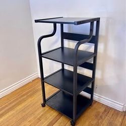Like New Black Printer Stand, 4 Tier Printer Cart With Storage, 41.3'' Large Rolling Printer Table