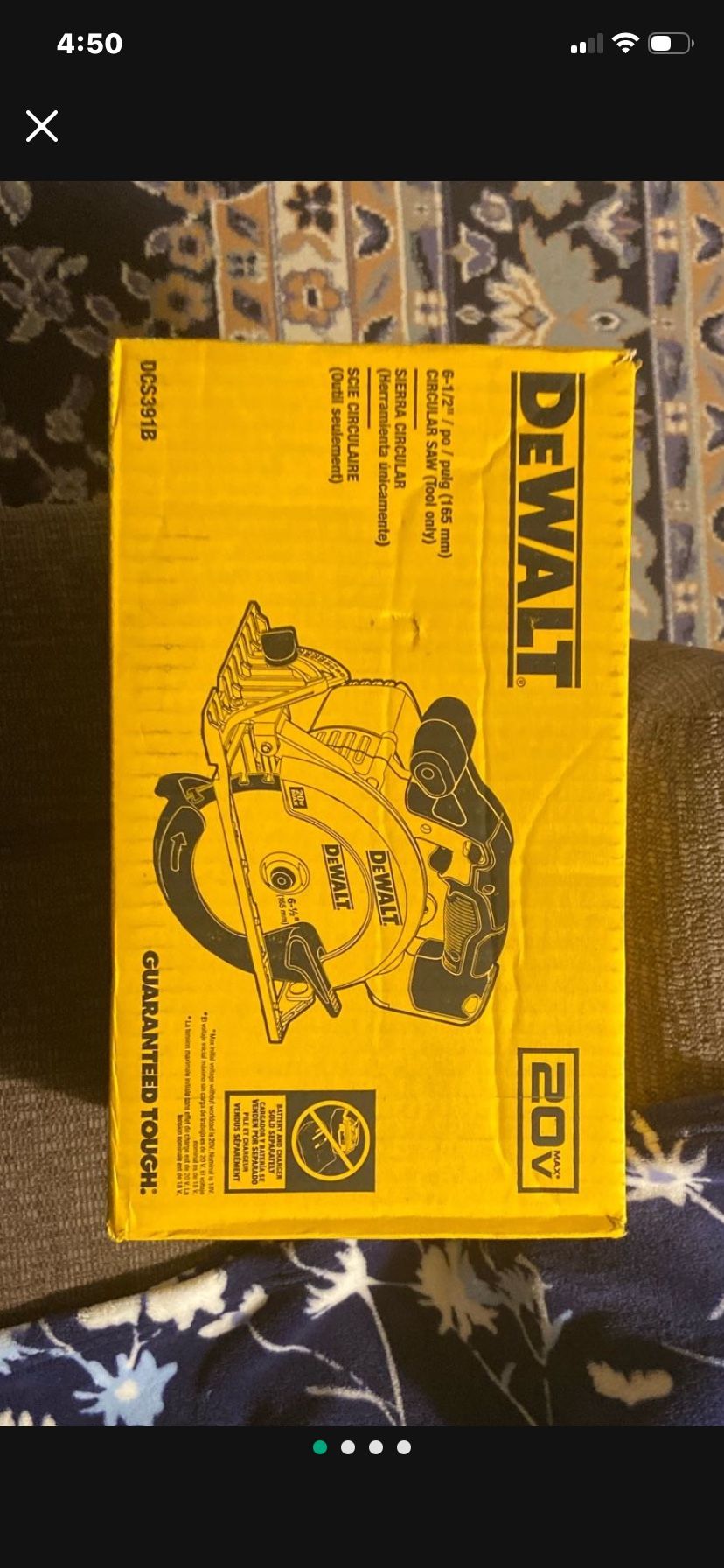 New In Box Dewalt 20v 6 1/2” Circular Saw DCS391B