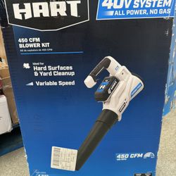 HART 40V 120 MPH at 450 CFM Cordless Axial Leaf Blower Kit, (1) 4.0Ah Lithium-lon Battery