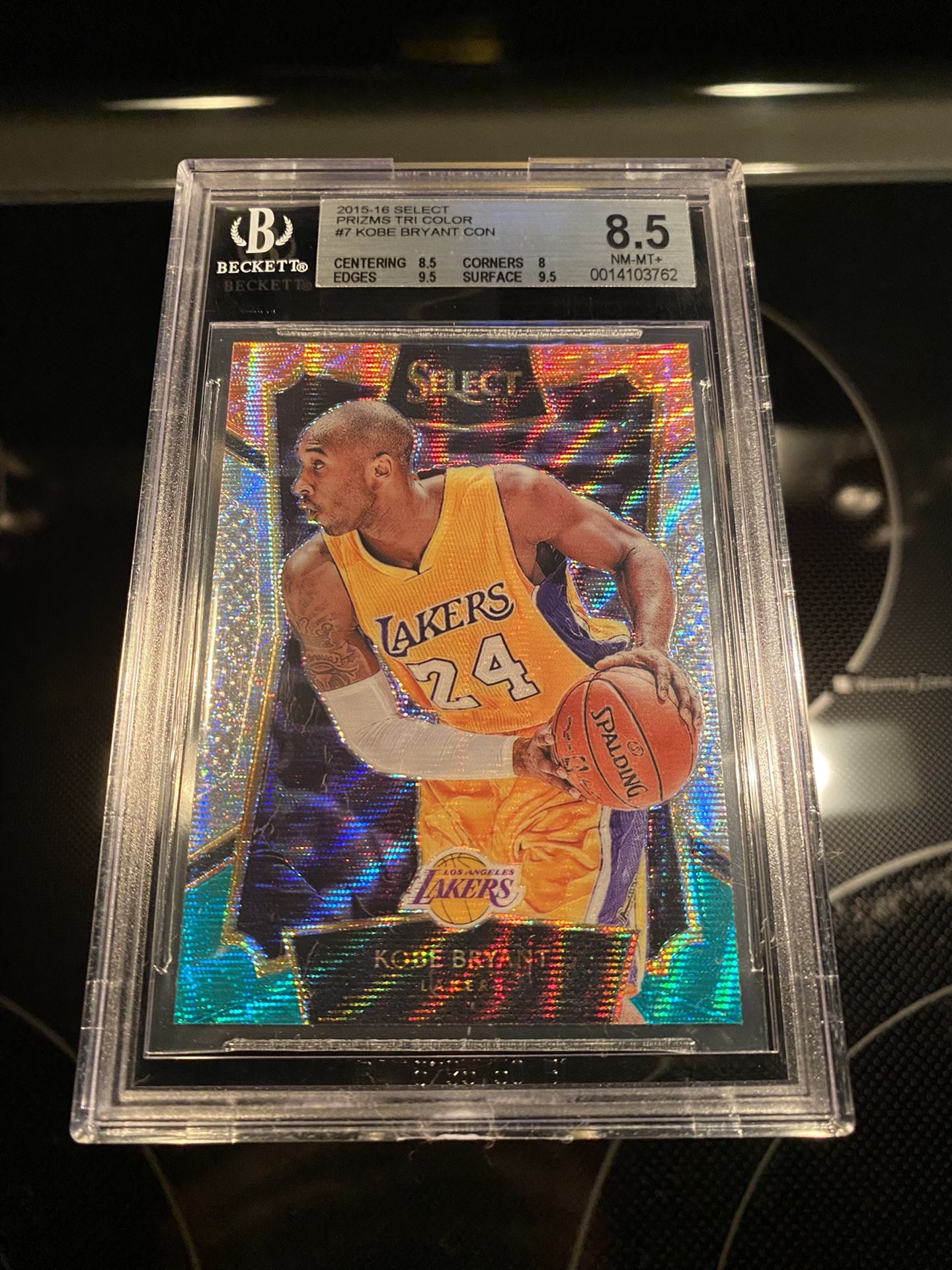 Panini Prizm Kobe Bryant Refractor Card Rare Tri Color LOW POP BGS