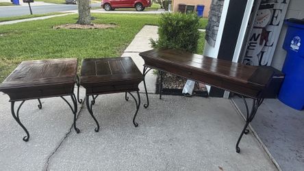 2 side tables and 1 entry table ( sofa table )