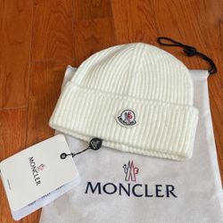 Moncler White Winter Hat With Tags 
