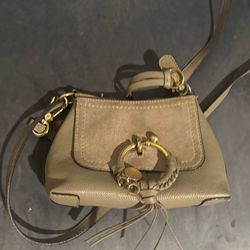 SEE by Chloe Joan Cross Body Taupe/beige  Suede Bag