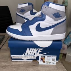 Size 12 - Air Jordan 1 Retro OG High True Blue Men