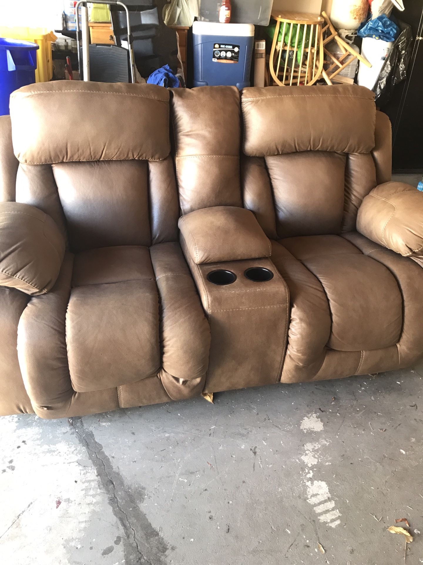 Ashley's furniture. Lazy boy reclining love seat. With center console