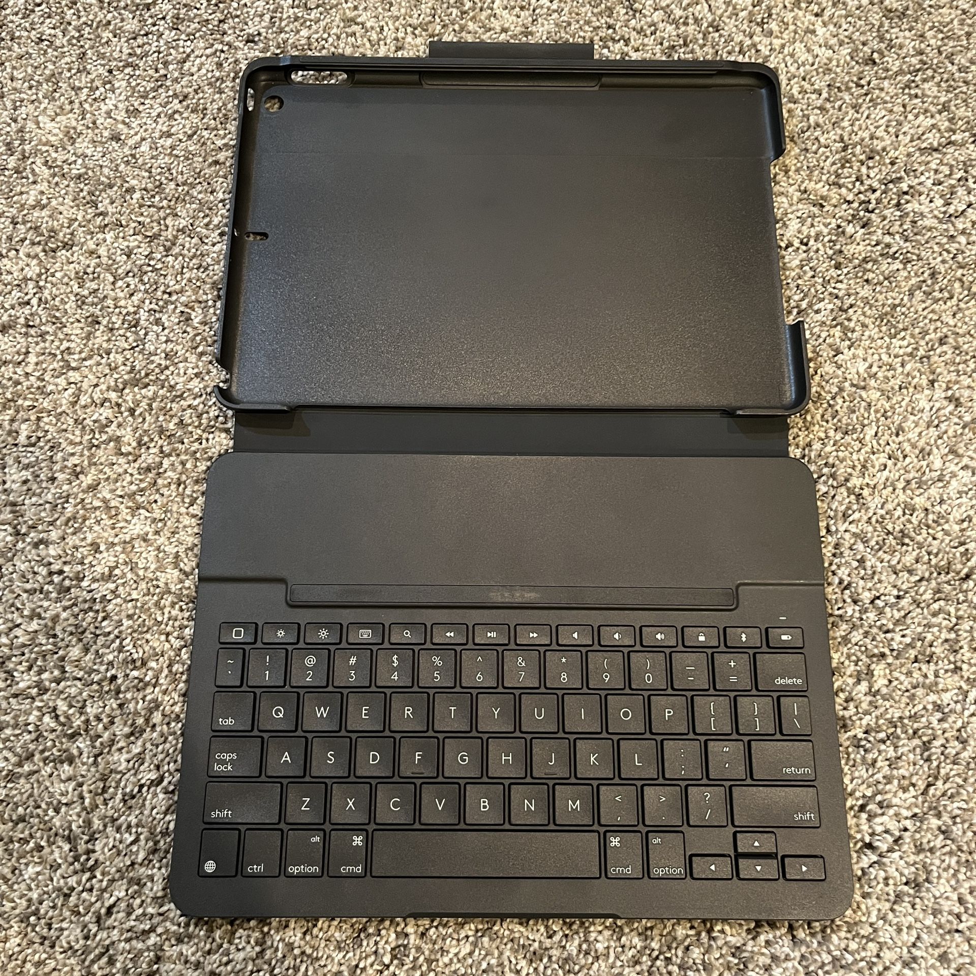 Logitech iPad (7, 8, 9 Generation) Wireless Keyboard Case Slim Folio With Bluetooth Connectivity