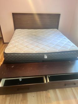 King bedroom set with mattress