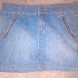 Hot Topic Ghosts And Angels Denim Skirt Size Medium