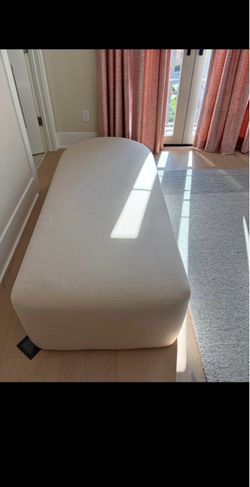 RH Restoration Hardware Striata Fixed Chaise Cushions – Like New – Solid Sand