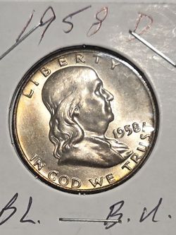 1958 D. Franklin half dollar