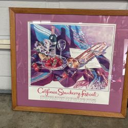 California Strawberry Festival Framed Art 1996