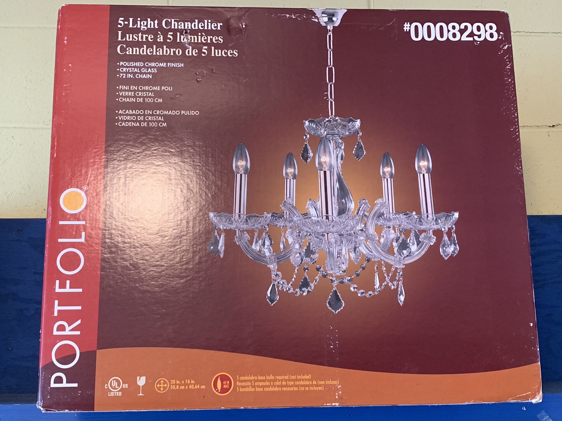 Crystal Chandelier new in box $50