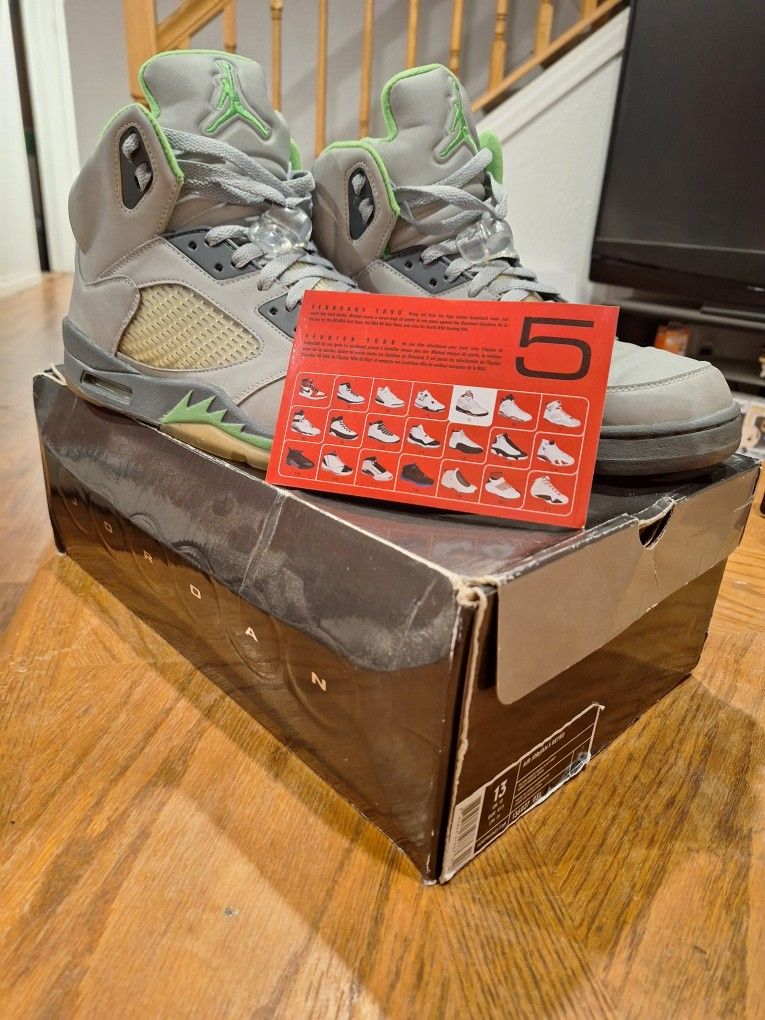Air JORDAN Retro 5s (Green Bean)