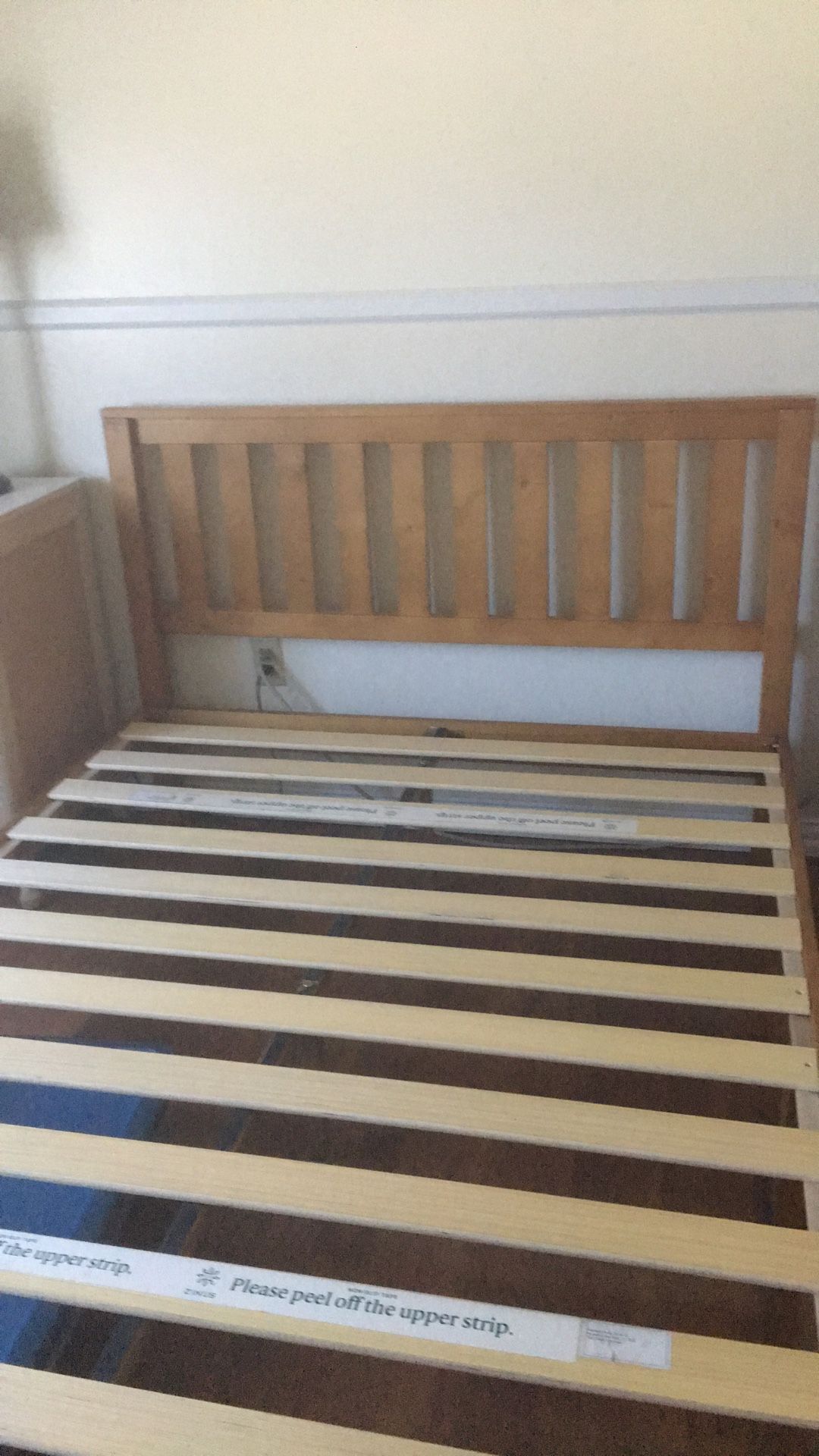 Very Nice Full Size Bed, Needs No Box Spring Like New.