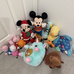 Bundle Of Stuffed Animals (Disney, Peppa Pig, Storybook Characters)