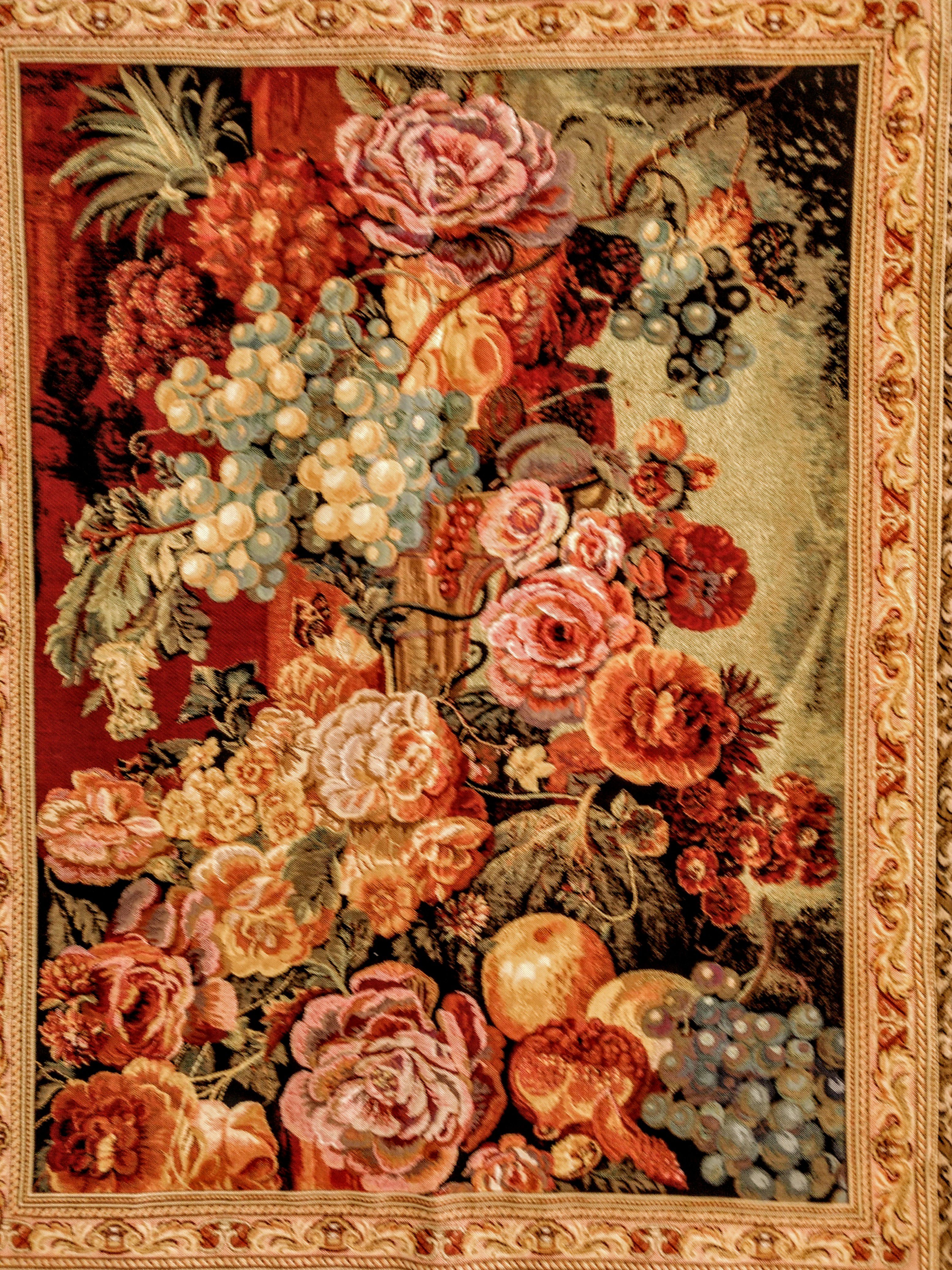 Floral rich colors Tapestry