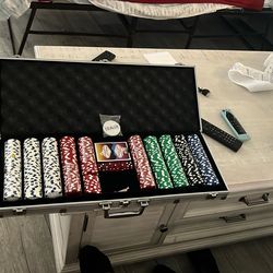 Casino Poker Chips And Card