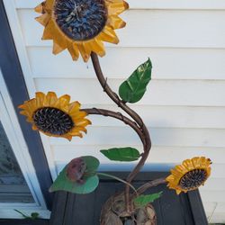Handmade metal Sunflowers.