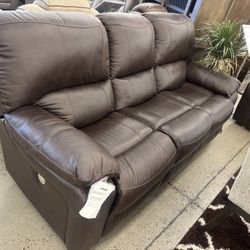 Top Grain Leather Power Sofa And Loveseat 
