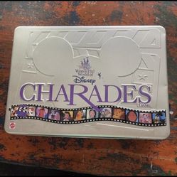 Wonderful World Of Disney Charades Game Metal Tin 1999 100% Complete Vintage