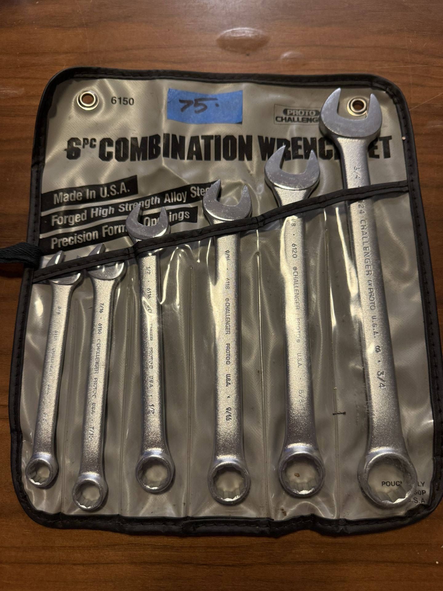 6pc Proto CHALLENGER SAE Wrench Set
