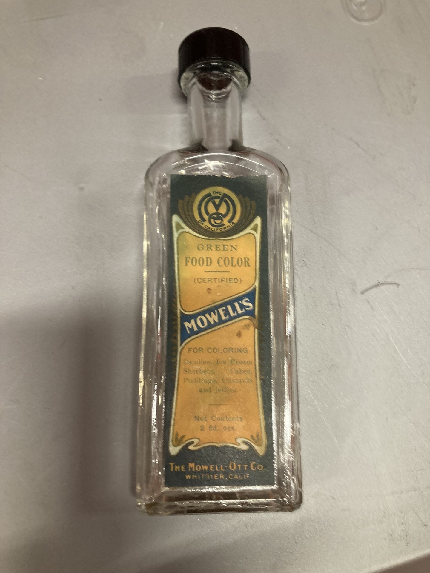 Early 1900’s Food Color Bottle