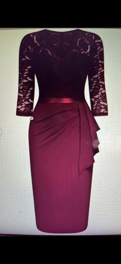 Lace Burgundy Dress