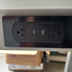 Computer Table With Outlets And USB Ports