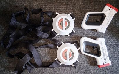Laser tag guns with chest sensor.
