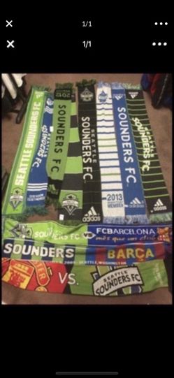 Seattle Sounders scarfs! MLS SOCCER ⚽️