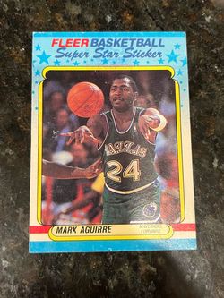 Fleer Basketball Super Star Sticker Mark Aguirre