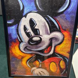 Framed Mickey Mouse Puzzle 