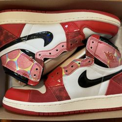 Air Jordan 1 Spider-Man Arcoss the Spider Verse size 7y New 