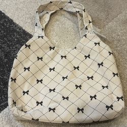 Boho Pattened Bow Tote Bag 18”