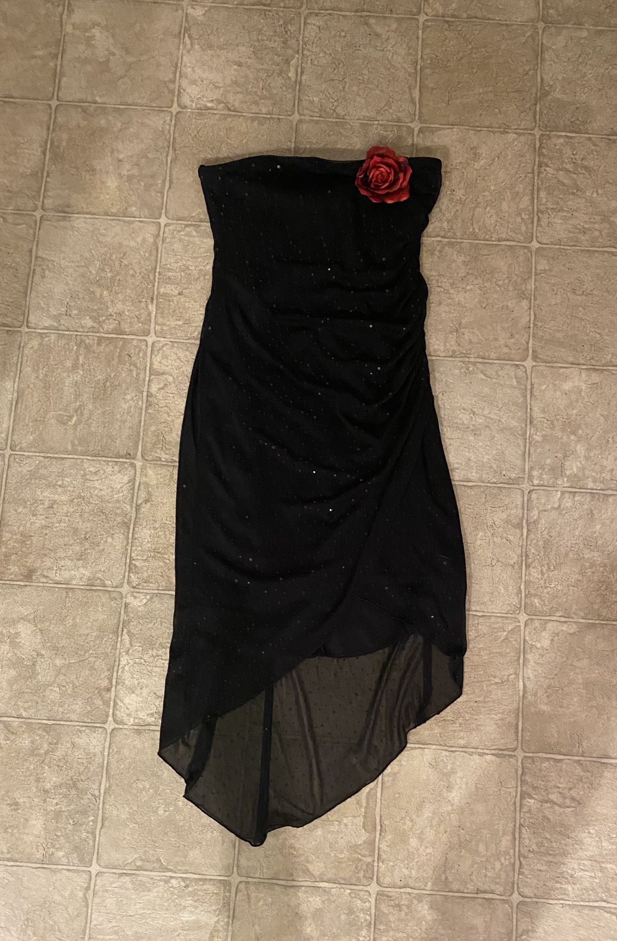 Ruby Rox strapless black sequin dress
