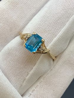 Ladies blue stone ring #33929