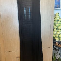 Black Knit Long Kimono 