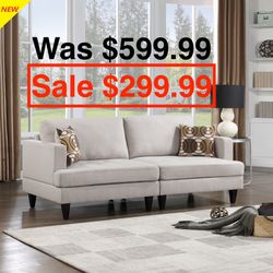 Leisure Space - Huntington 3 Person Sofa (Beige)