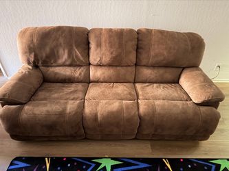 Micro Suede Reclining Couch