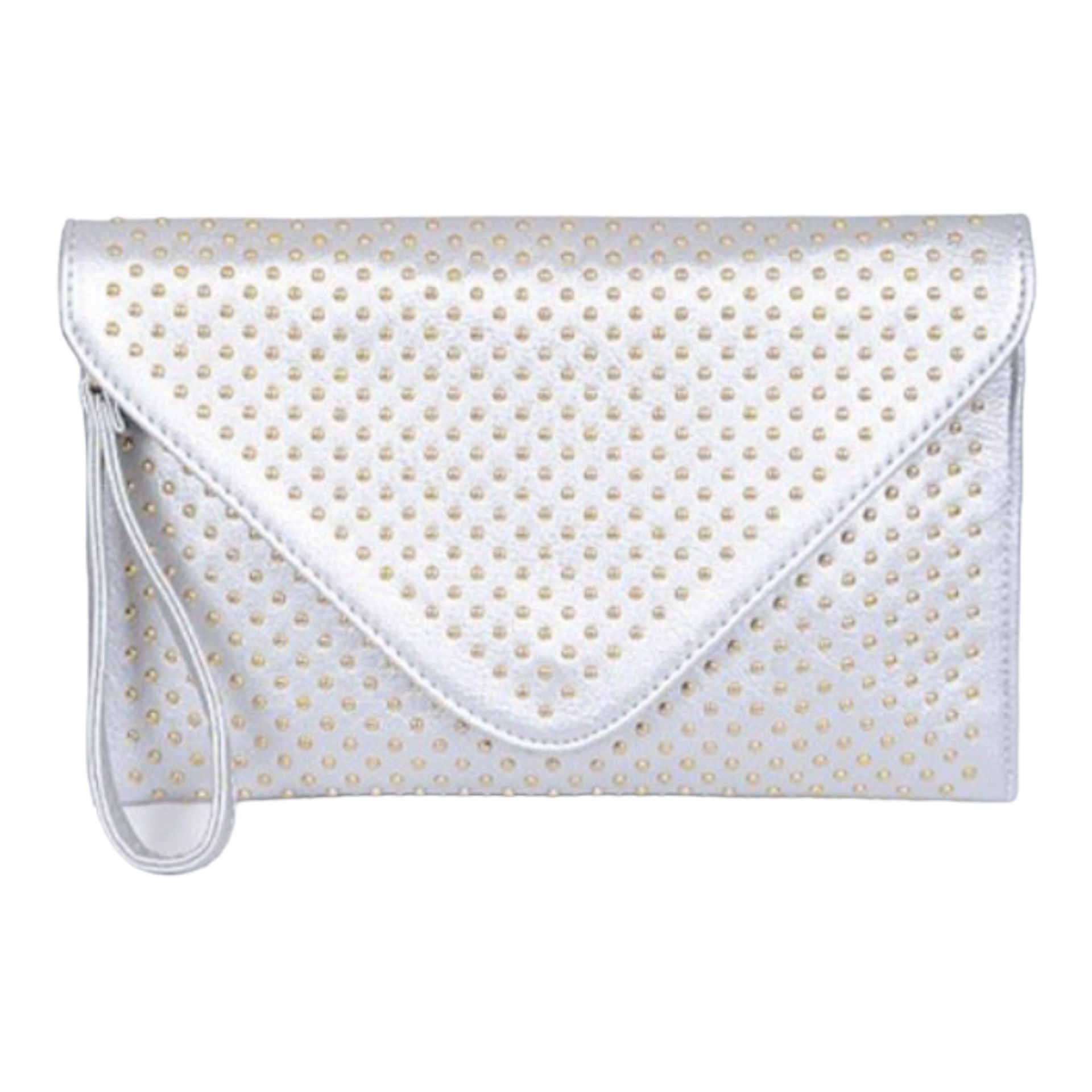 Envelope Clutch with Gold Dots - Elegant and Chic!