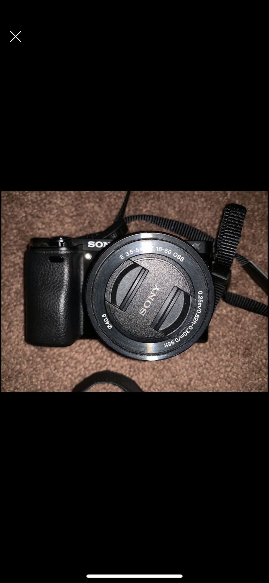 Sony A6000 camera + lens