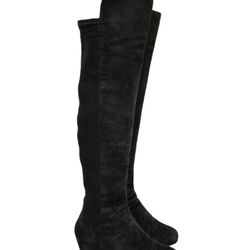 Stuart Weitzman Over The Knee Suede Wedges Boots Sz 11.5