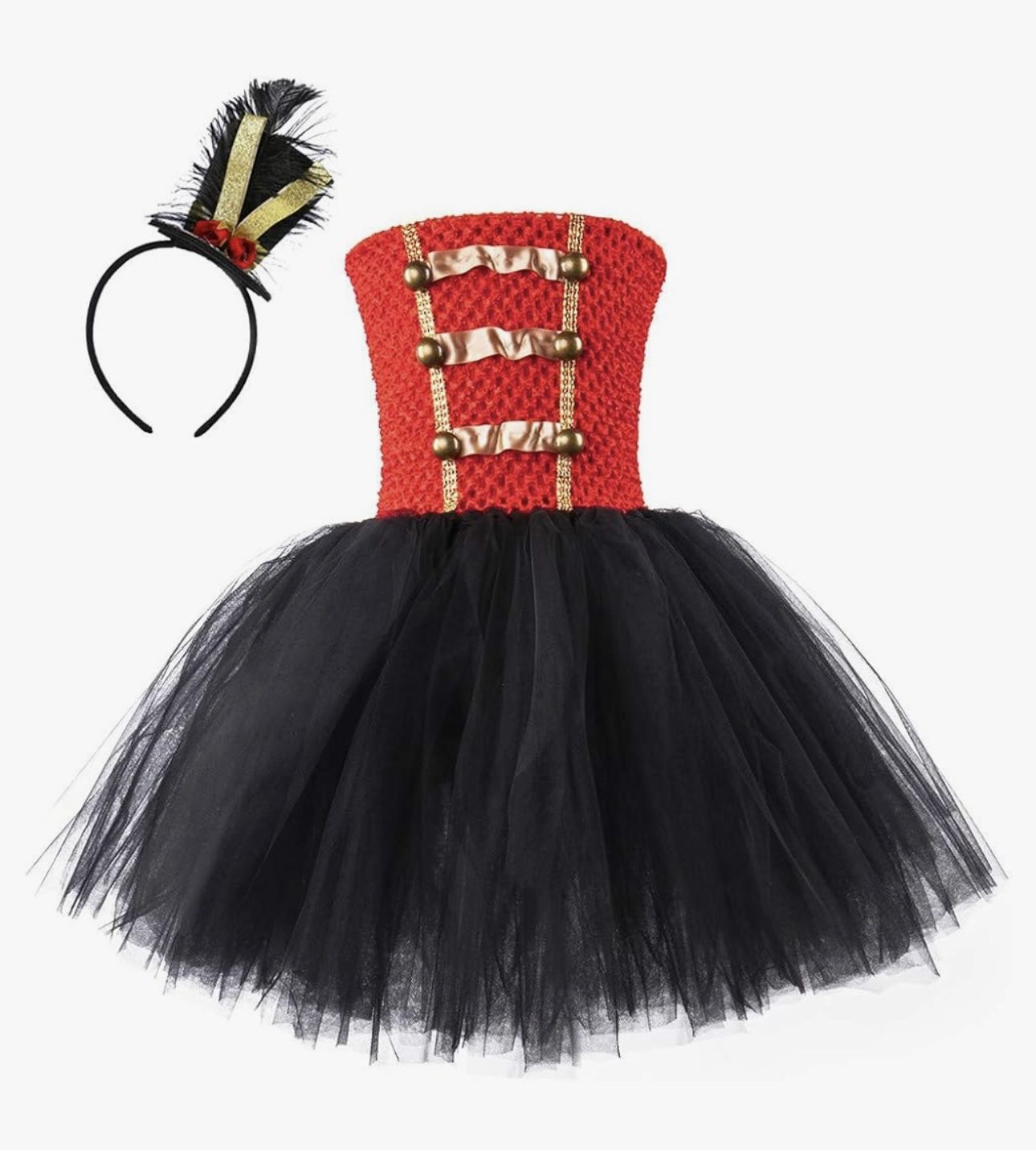 Tutu Dreams Circus Costume for Girls 9- 10Y with Circus Magician Headband Chrsitmas Gifts Birthday Party