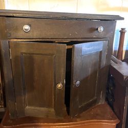 Antique Farmhouse Country Primitive Dresser Washstand Drawer Doors