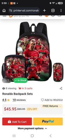 CR7 backpack set