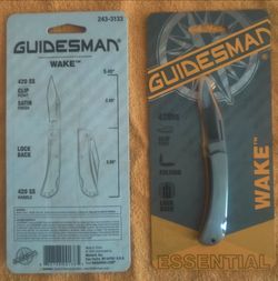 Brand New GLIDESMAN WAKE Folding Knife Essential 420 Stainless Steel Clip Point Knife 🔪✨