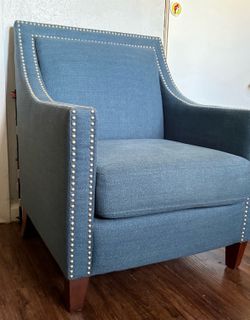 Blue accent chair