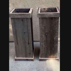 Raised Plant Boxes Made with Reclaimed Wood