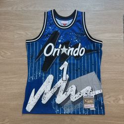 Size Large - Mitchell And Ness Authentic Swingman Jersey Vintage Hyper Hoops NBA Basketball Orlando Magic Hardaway Kobe Lebron New Era Sports