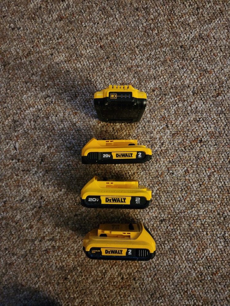 2AH Dewalt batteries 